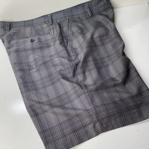 Tommy Armour Shorts Mens Size 38 Plaid Flat Front Gray Size XL